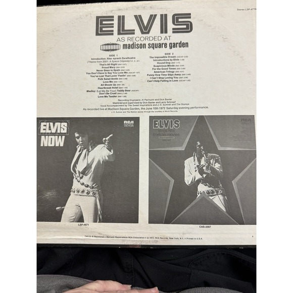 Elvis As Recorded At Madison Square Garden Album - Picture 2 of 5
